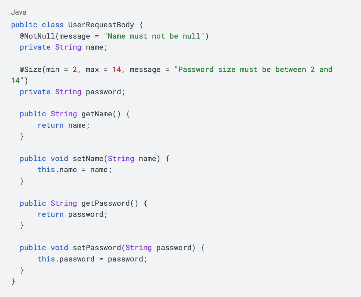 ejemplo de código detallado: