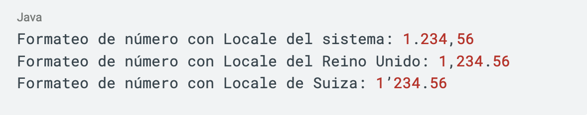 Al correr el código nos dará el siguiente resultado: