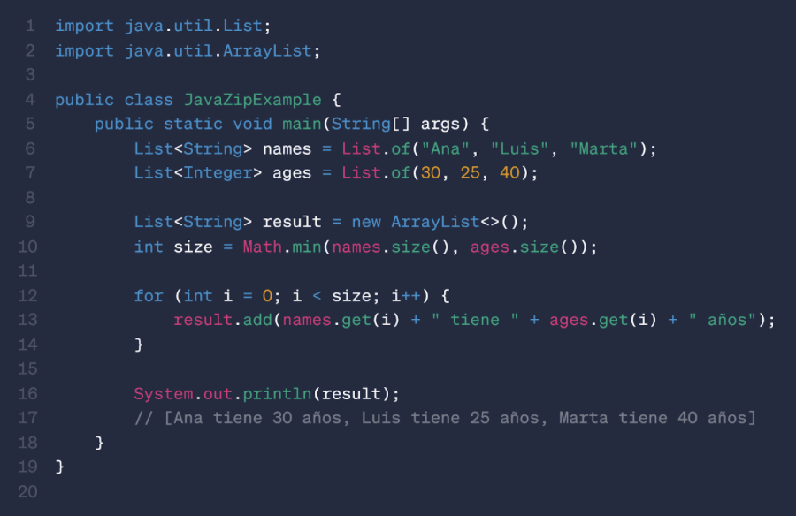 Ejemplo con Zip en Java Clásic: