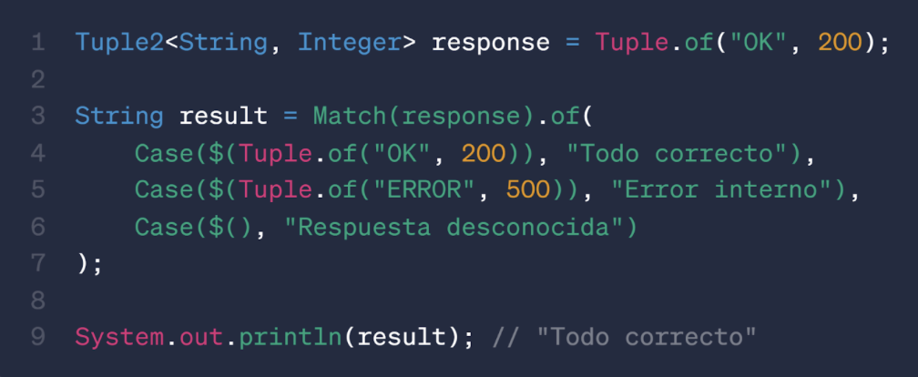 Match con Tuplas: