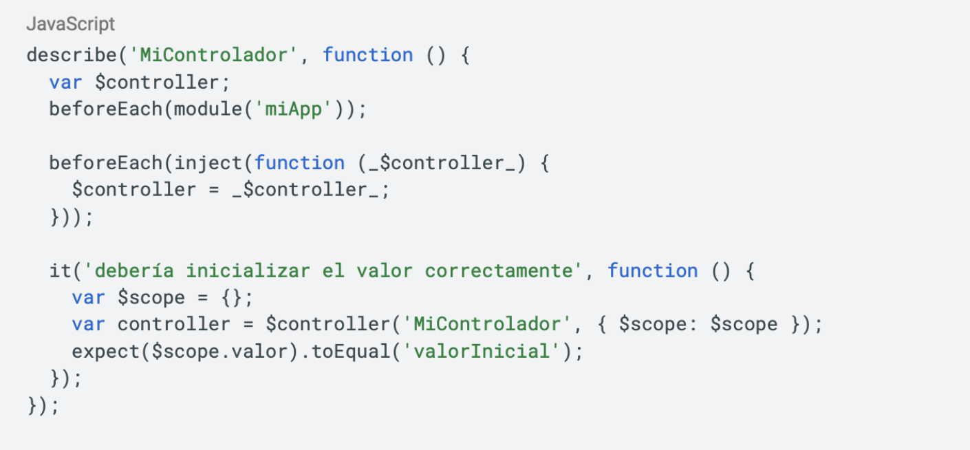 Ejemplo de test en AngularJS