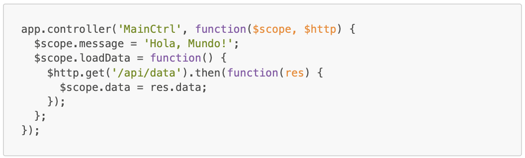 Código original (AngularJS):