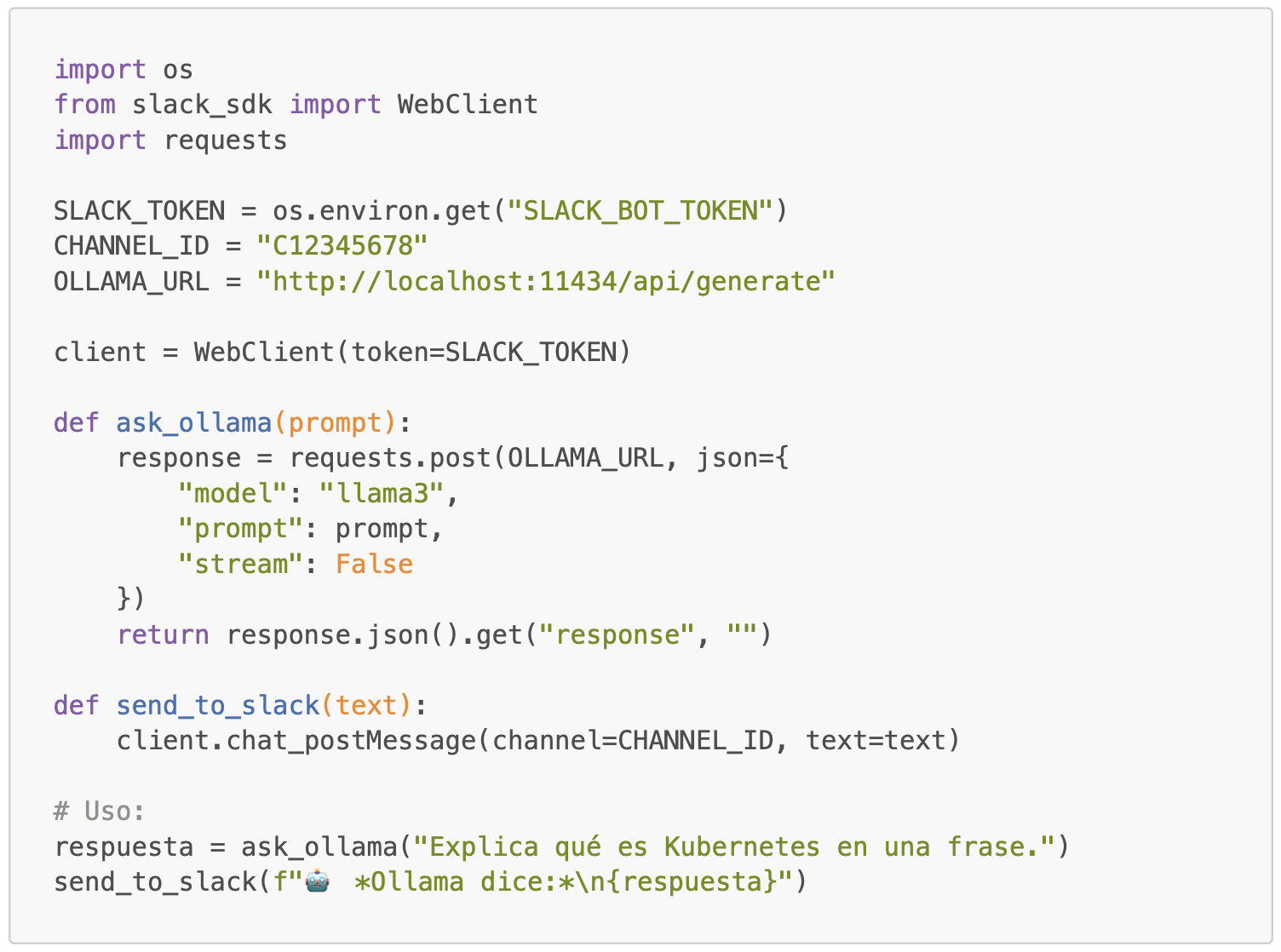 Ejemplo mínimo en Python: